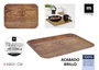 La Mediterranea Bandeja de Melamina Wood Brillo Md (9 Unidades) 42 x 31 cm