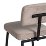Ixia Taburete Beige Tejido-Metal Set de 4