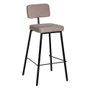 Ixia Taburete Beige Tejido-Metal Set de 4