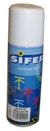 SIFER Pintura Spray Esmalte Sintético Blanco Brillo 200ml