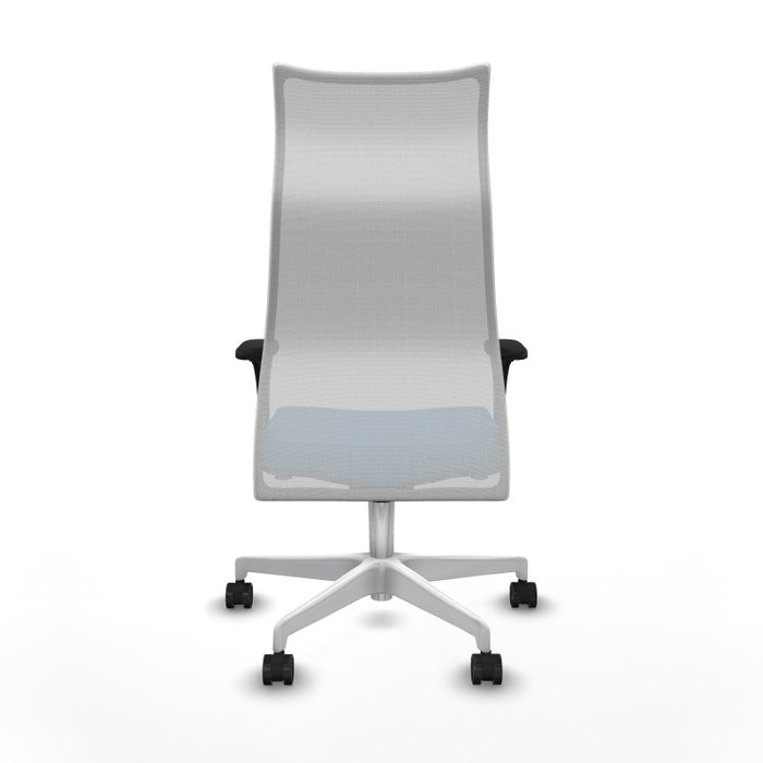 PIQUERAS Y CRESPO Sillón Albacete con Mecanismo Sincro, Similpiel Azul Claro y Malla Blanco PIQUERAS Y CRESPO Sillón Albacete con Mecanismo Sincro, Similpiel Azul Claro y Malla Blanco