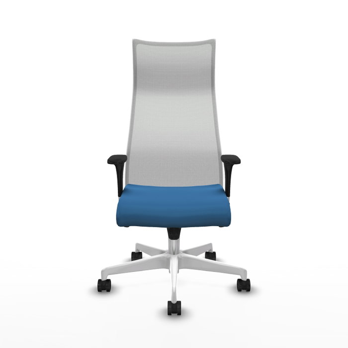 PIQUERAS Y CRESPO Sillón Albacete con Mecanismo Sincro, Similpiel Azul Claro y Malla Blanco PIQUERAS Y CRESPO Sillón Albacete con Mecanismo Sincro, Similpiel Azul Claro y Malla Blanco