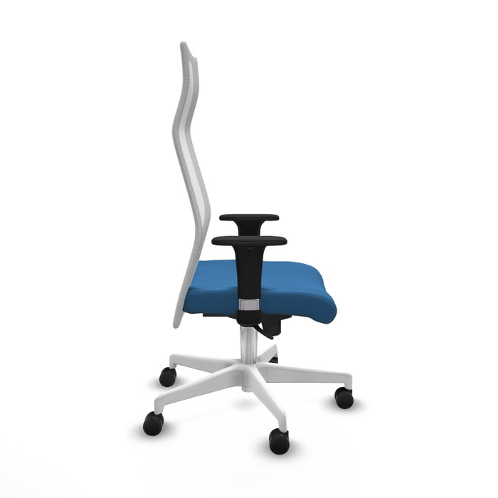 PIQUERAS Y CRESPO Sillón Albacete con Mecanismo Sincro, Similpiel Azul Claro y Malla Blanco PIQUERAS Y CRESPO Sillón Albacete con Mecanismo Sincro, Similpiel Azul Claro y Malla Blanco