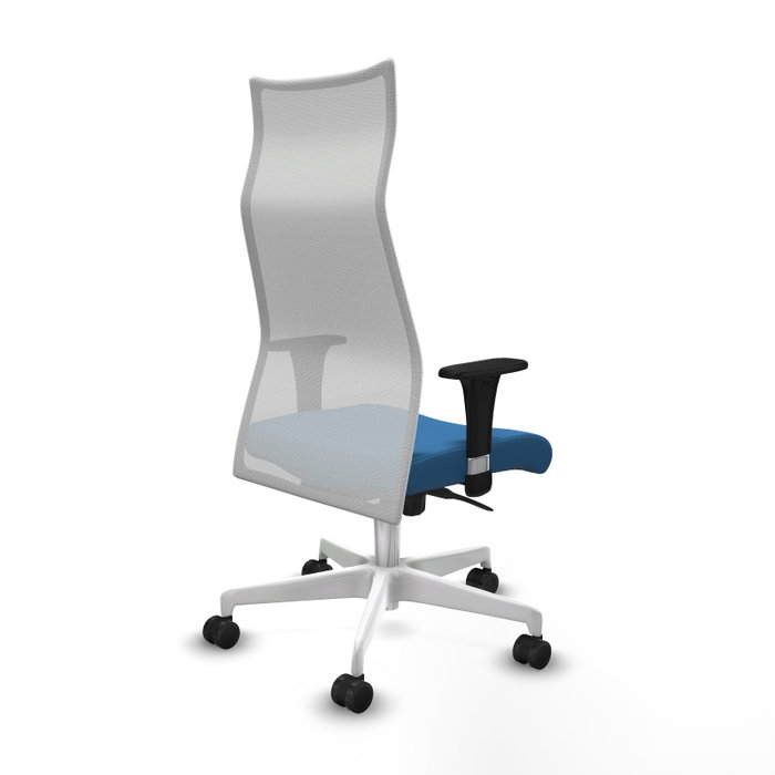 PIQUERAS Y CRESPO Sillón Albacete con Mecanismo Sincro, Similpiel Azul Claro y Malla Blanco PIQUERAS Y CRESPO Sillón Albacete con Mecanismo Sincro, Similpiel Azul Claro y Malla Blanco