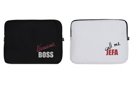 DKD Home Decor Funda Ipad Moderno Boss-jefa Blanco Negro 36 x 2 x 28 cm (12 Unidades)