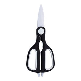 San Ignacio Tijeras de Cocina Black & White Acero Inoxidable Revestimiento Cerámico 21,3 cm Mango Negro