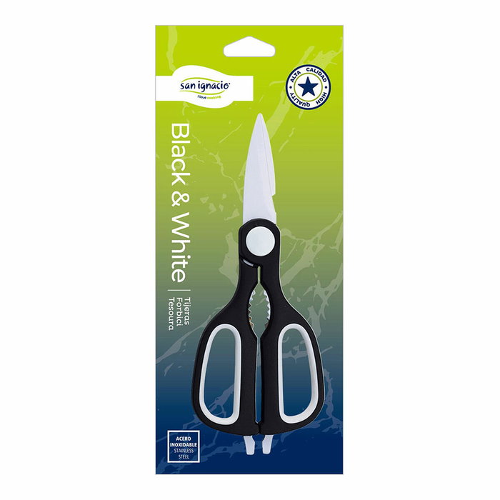 San Ignacio Tijeras de cocina black & white acero inoxidable 21,3 cm