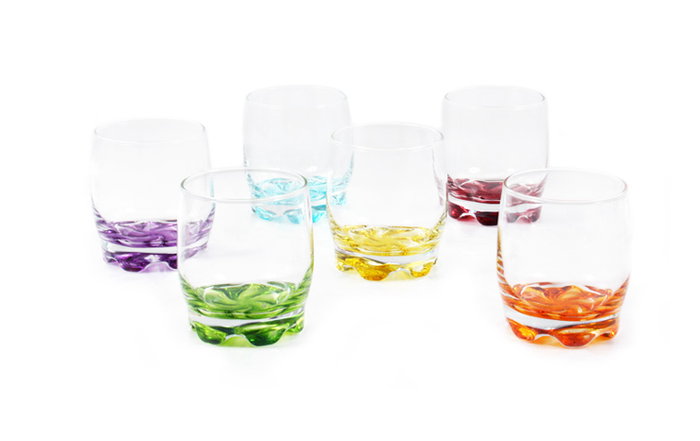 Lav Set 6 Vasos Agua 290cc Coral ø7x7x9cm (8 Cajas)