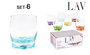 Lav Set 6 Vasos Agua 290cc Coral ø7x7x9cm (8 Cajas)