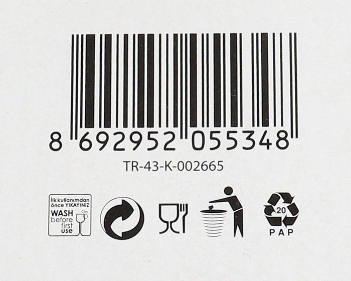 Lav Set 6 Vasos Agua 290cc Coral ø7x7x9cm (8 Cajas)