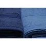 Juego de 4 Toallas de Baño de Algodón Absorbente, 70x140 cm, Color Azul - HOB8681181631133