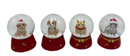 DKD Home Decor Bola de Decoración de Cristal y Resina Roja, Pack de 4 Surtido