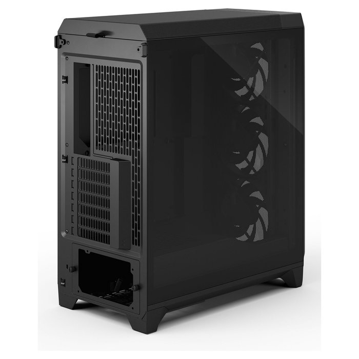 Fractal Design Meshify 3 Caja Negra con Ventana de Vidrio Templado para PC ATX/EATX/Micro-ATX/Mini-ITX, 7 Ranuras de Expansión, Compatible con Juego