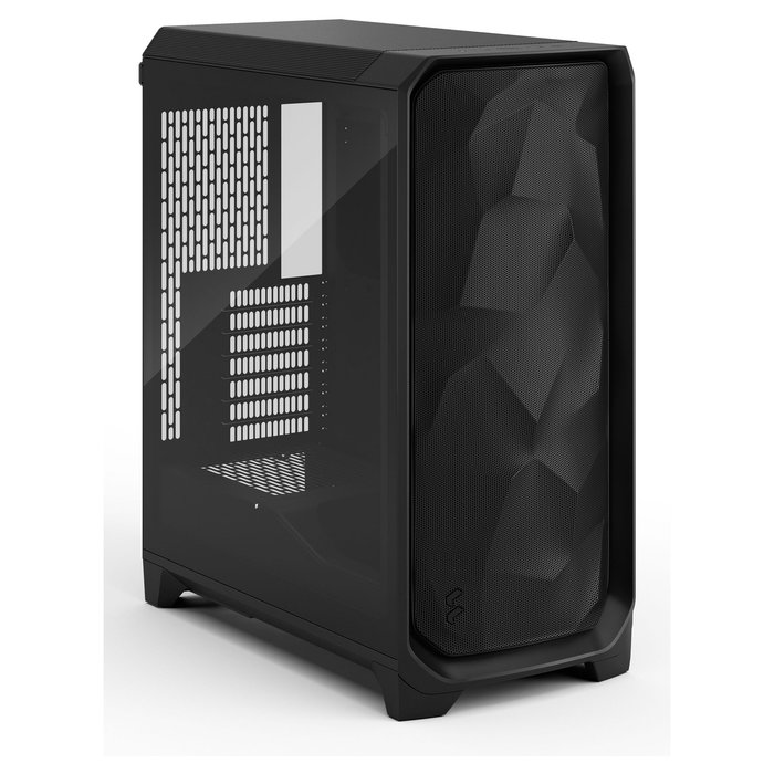 Fractal Design Meshify 3 Caja Negra con Ventana de Vidrio Templado para PC ATX/EATX/Micro-ATX/Mini-ITX, 7 Ranuras de Expansión, Compatible con Juego