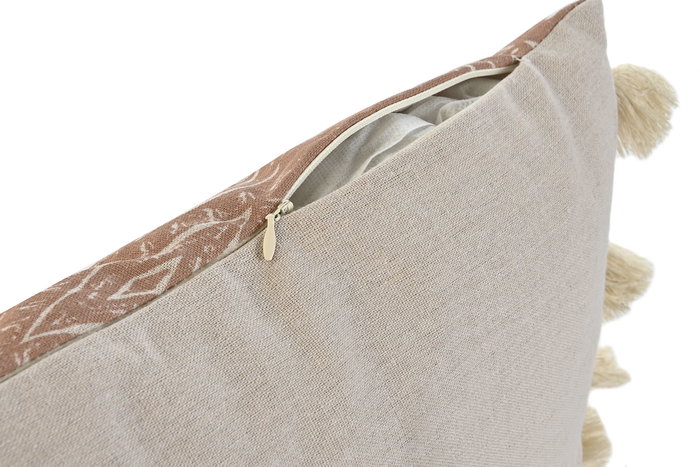 DKD Home Decor Cojín Boho Terracota Blanco Poliéster 5 x 30 x 50 cm (2 Unidades)