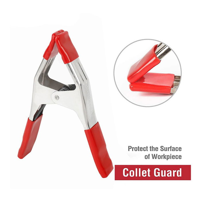 Workpro Pinza de Resorte de Acero 75 mm con Puntas Recubiertas de PVC y Muelle Cincado Antioxido