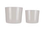 Ibergarden Set de 2 Macetas de Cerámica Cilindro Gris