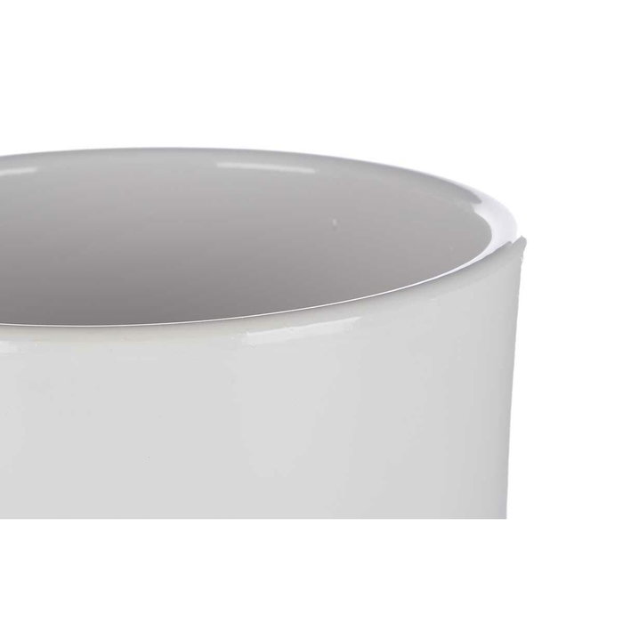 Ibergarden Set de 2 Macetas de Cerámica Cilindro Gris