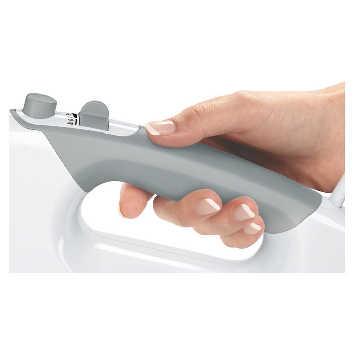 Bosch Batidora de Mano ErgoMixx MFQ36440 450 W - Blanca con Varillas y Ganchos para Amasar, 5 Velocidades, Turbo