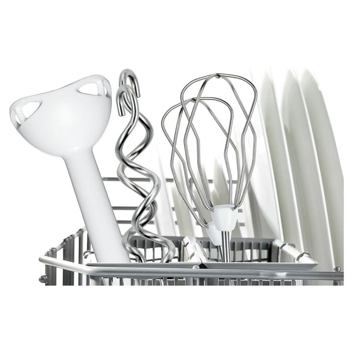 Bosch Batidora de Mano ErgoMixx MFQ36440 450 W - Blanca con Varillas y Ganchos para Amasar, 5 Velocidades, Turbo