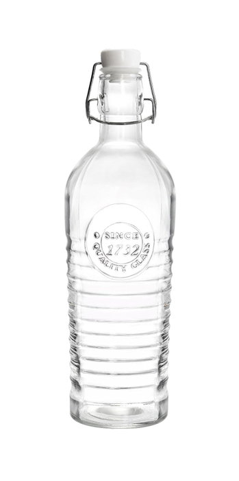 La Mediterranea Botella de Vidrio Estilo Clásico Boca Ancha 1.1L
