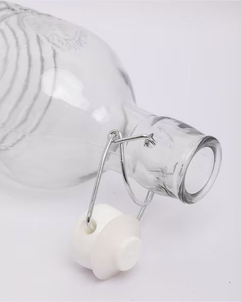 La Mediterranea Botella de Vidrio Estilo Clásico Boca Ancha 1.1L
