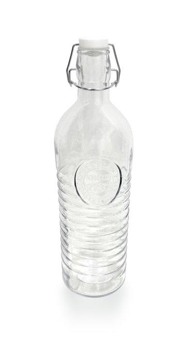La Mediterranea Botella de Vidrio Estilo Clásico Boca Ancha 1.1L