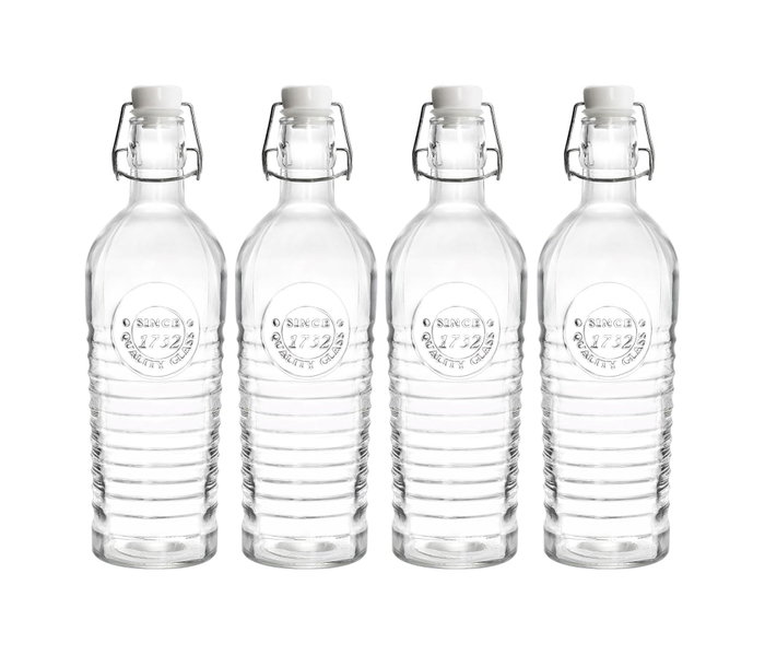 La Mediterranea Botella de Vidrio Estilo Clásico Boca Ancha 1.1L