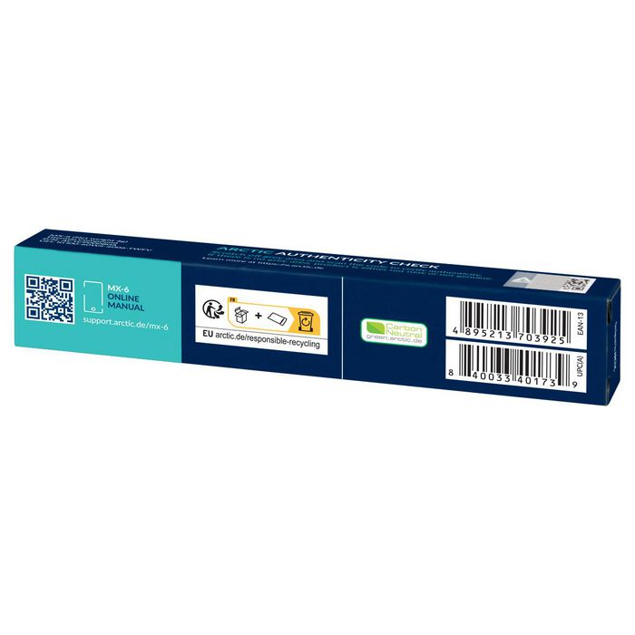 Arctic Arctic MX-4 Pasta Térmica, 4g, Gris, 2.6 g/cm³, 1.8 X 10¹² Ω·cm, 7.5 kV/mm