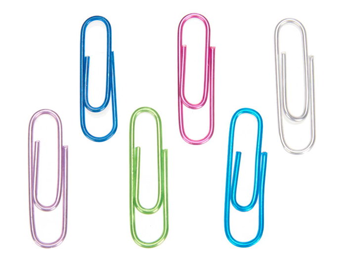 PINCELLO Set 80 Clips Metalizados Pequeños 2.8 x 11.5 x 1.5 cm Multicolor Metal (Set de 24)
