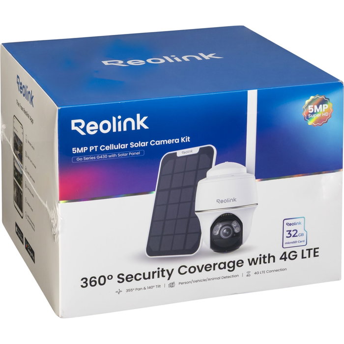 Reolink Go Series G430 con Panel Solar 3W, 5MP, 4G-LTE, Blanco Reolink Go Series G430 con Panel Solar 3W, 5MP, 4G-LTE, Blanco