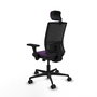 PIQUERAS Y CRESPO Silla de oficina Yunquera con mecanismo Sincro/Traslack, Morado y Negro
