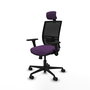 PIQUERAS Y CRESPO Silla de oficina Yunquera con mecanismo Sincro/Traslack, Morado y Negro