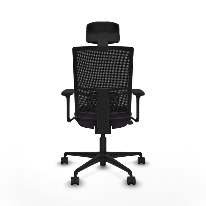 PIQUERAS Y CRESPO Silla de oficina Yunquera con mecanismo Sincro/Traslack, Morado y Negro