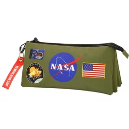Nasa Estuche Portatodo Triple FAN Khaki Multicolor 3 Compartimentos