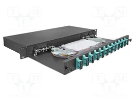 DeLOCK Caja de empalme de fibra óptica 19″ 12 x SC Duplex OM3 1U