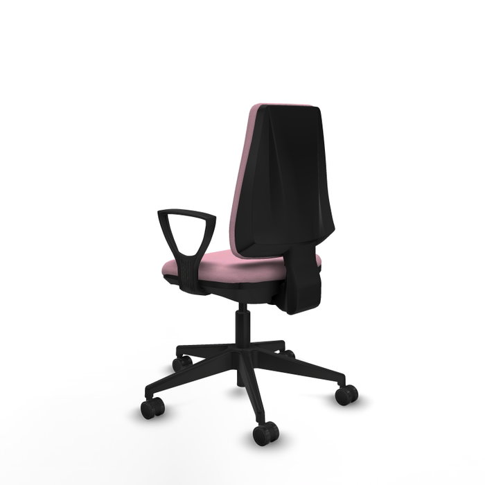 PIQUERAS Y CRESPO Silla de oficina Elche Rosa con Brazos Fijos