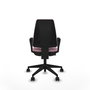 PIQUERAS Y CRESPO Silla de oficina Elche Rosa con Brazos Fijos