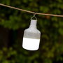 New Garden Bombilla LED Portátil Recargable, 500 lm, IP44, Luz Blanca con 2 Intensidades e Intermitente, Incluye Gancho y Cable USB Tipo C, 8 x 15 cm, Pack de 2 Unidades