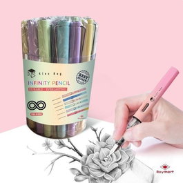 ROYMART Bote 30 lápices infinitos gradient pastel colores surtidos