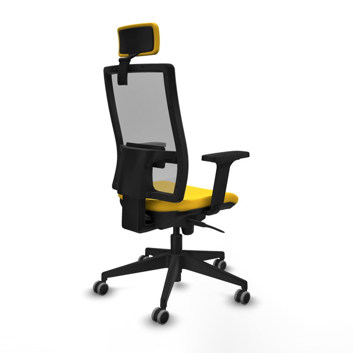 PIQUERAS Y CRESPO Silla de oficina Horna con mecanismo Sincro, Amarillo y Gris PIQUERAS Y CRESPO Silla de oficina Horna con mecanismo Sincro, Amarillo y Gris