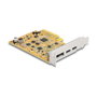 DeLOCK 90161 Tarjeta PCI Express x4 a 1 x USB Type-C 10 Gbps + 1 x USB Type-C 10 Gbps (DP Alt Mode)</div>