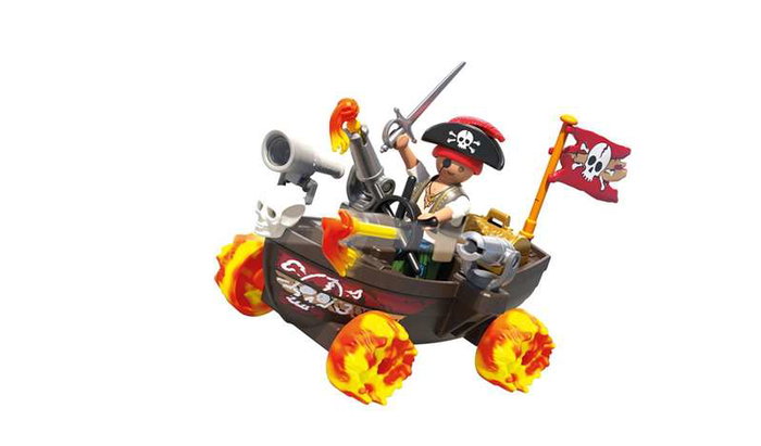 Playmobil Barco Pirata Racing de Plástico para Niños a Partir de 3 Años