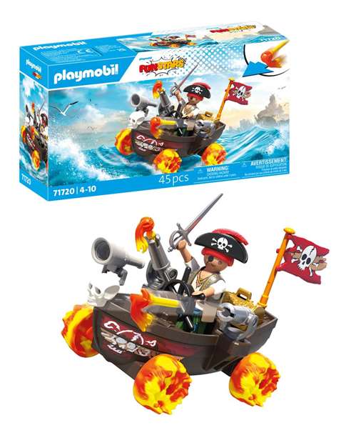 Playmobil Barco Pirata Racing de Plástico para Niños a Partir de 3 Años