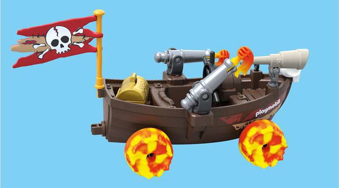 Playmobil Barco Pirata Racing de Plástico para Niños a Partir de 3 Años