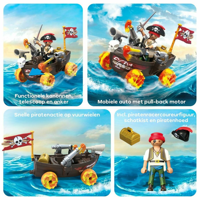 PLAYMOBIL Barco de Carreras Pirata Funstars 71720 PLAYMOBIL Barco de Carreras Pirata Funstars 71720