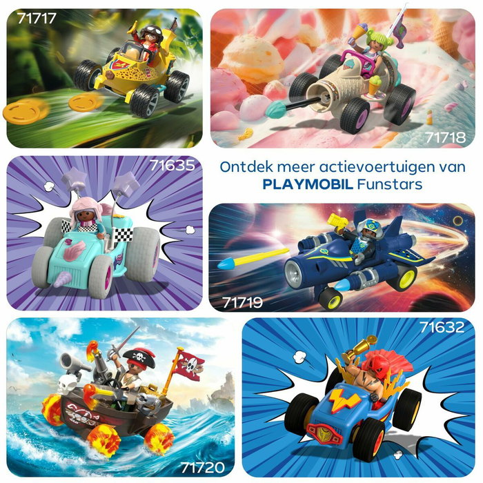 PLAYMOBIL Barco de Carreras Pirata Funstars 71720 PLAYMOBIL Barco de Carreras Pirata Funstars 71720
