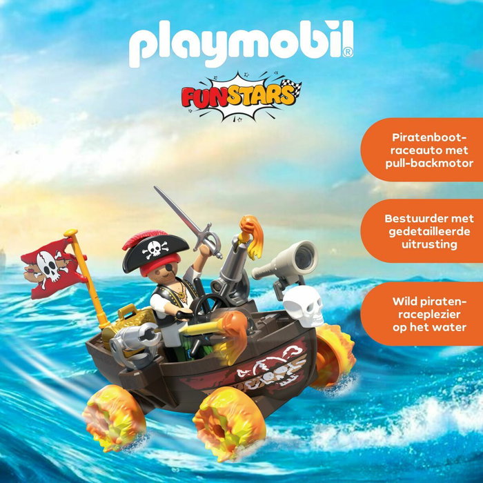 PLAYMOBIL Barco de Carreras Pirata Funstars 71720 PLAYMOBIL Barco de Carreras Pirata Funstars 71720