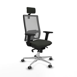 PIQUERAS Y CRESPO Silla de oficina Horna con mecanismo Sincro, Negro y Gris