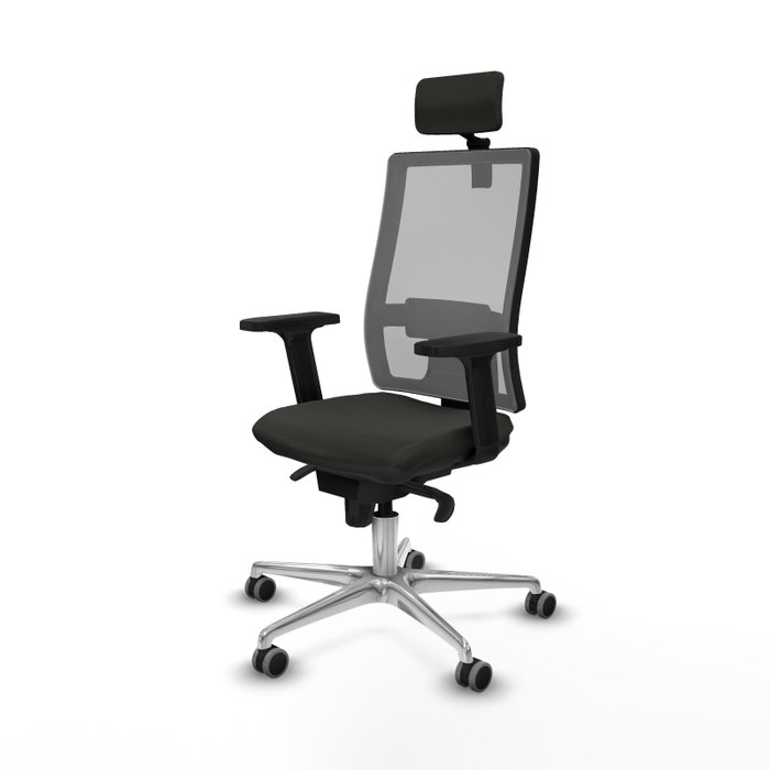 PIQUERAS Y CRESPO Silla de oficina Horna con mecanismo Sincro, Negro y Gris